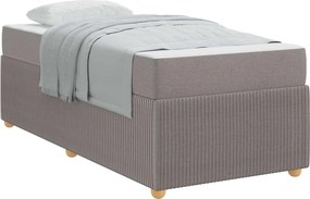 vidaXL Σκελετός Κρεβατιού Taupe 100 x 200 cm ύφασμα
