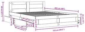 ΠΛΑΙΣΙΟ ΚΡΕΒΑΤΙΟΥ ΜΕ ΚΕΦΑΛΑΡΙ SONOMA ΔΡΥΣ 150X200ΕΚ. ΕΠΕΞ. ΞΥΛΟ 3295557