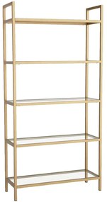 Βιβλιοθήκη 552NOS1304 80x30x165cm Gold