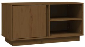 vidaXL Έπιπλο Τηλεόρασης Καφέ Μελί 80x35x40,5 εκ από Μασίφ Ξύλο Πεύκου