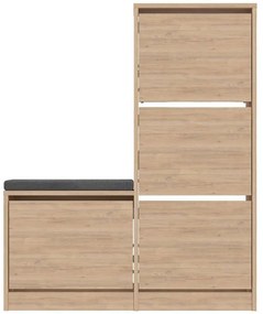 Παπουτσοθήκη Dude 779HMS4116 105x26x118,5cm Oak Μοριοσανίδα, Μελαμίνη