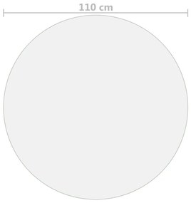 vidaXL Προστατευτικό Τραπεζιού Ματ Ø 110 εκ. / 1,6 χιλ. από PVC