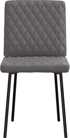 vidaXL Καρέκλες Τραπεζαρίας 2 τεμ. Γκρι Δερματίνη