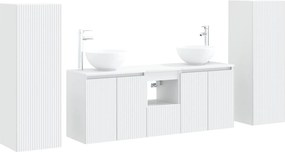 vidaXL Σετ Επίπλων Μπάνιου 5 τμχ. Λευκό 33 x 34,5 x 100 εκ