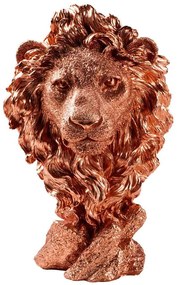 Διακοσμητικό Λιοντάρι 891TNL3642 18x17x34cm Copper Aberto Design Πολυέστερ