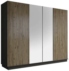 Ντουλάπα Δίφυλλη 787CDL1317 240x66x213cm Pine-Black Two Door