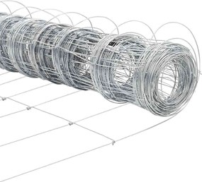 vidaXL Περίφραξη αγρού Ασημί 50 x 0,8 m Γαλβανισμένος χάλυβας