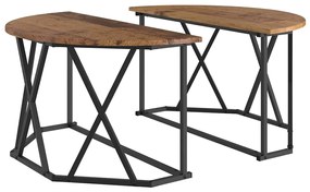 vidaXL Τραπεζάκι σαλονιού Παλαιό ξύλο 80 x 80 x 42 cm
