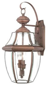 Φανάρι Απλίκα Φωτιστικό Τοίχου 2xE14 IP44 53cm Newbury Elstead Lighting-QZ-NEWBURY2-L-AC-Χάλκινο QZ-NEWBURY2-L-AC