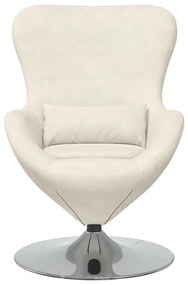 vidaXL Κάθισμα-αυγό Κρεμ 63 x 73 x 90 εκ Βελούδο