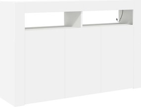 vidaXL Πλαϊνό γραφείο Λευκό 116 x 30 x 75 εκ. Επεξεργασμένο Ξύλο