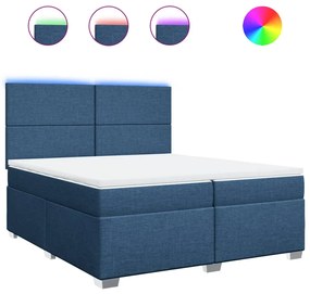 ΚΡΕΒΑΤΙ BOXSPRING ΜΕ ΣΤΡΩΜΑ ΜΠΛΕ 200X200 ΕΚ. ΥΦΑΣΜΑΤΙΝΟ 3292894