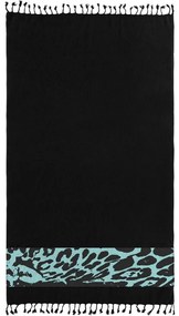 Πετσέτα Θαλάσσης - Παρεό Pestemal 24 Black Guy Laroche Θαλάσσης 90x170cm 100% Βαμβάκι