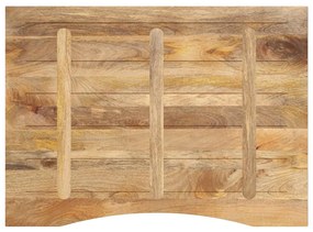 vidaXL Επιφάνεια Γραφείου Καμπύλη 100x80x2,5 εκ Μασίφ Ακατ. Μάνγκο