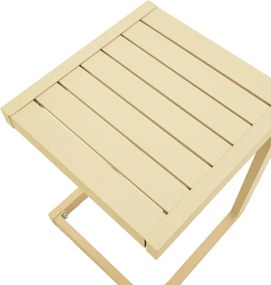 Τραπέζι Aether pakoworld cappuccino αλουμίνιο 37.5x36.5x53εκ