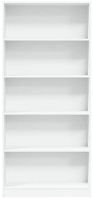 vidaXL Βιβλιοθήκη Λευκή 80x24x176 εκ. από Επεξεργασμένο Ξύλο