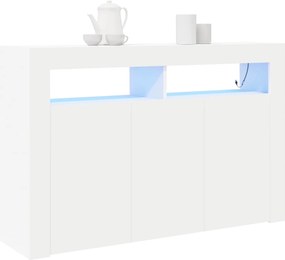 vidaXL Πλαϊνό γραφείο Λευκό 116 x 30 x 75 εκ. Επεξεργασμένο Ξύλο