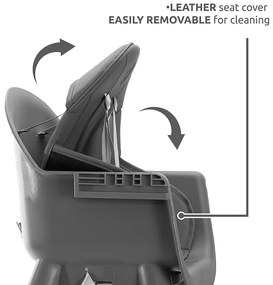 Καρεκλάκι φαγητού Vanilla 3in1 Grey Leather 10100572506 Lorelli