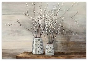 Πίνακας σε καμβά Willow Flowers Megapap ψηφιακής εκτύπωσης 100x70x3εκ.