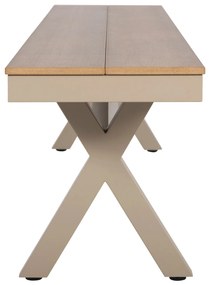 ΠΑΓΚΑΚΙ ΑΛΟΥΜΙΝΙΟΥ TAWNEE HM6040.04 ΣΑΜΠΑΝΙ-POLYWOOD ΚΑΘΙΣΜΑ ΦΥΣΙΚΟ 220x36x44,5Υεκ. (1 Τεμμάχια)