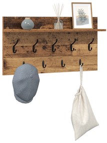 vidaXL Τοίχου Κρεμάστρα Παλαιό ξύλο 80 x 40 x 12 cm Επεξεργασμένο ξύλο