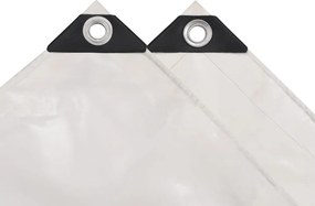 vidaXL Μουσαμάς 650 γρ./μ.² Λευκός 4 x 6 μ.