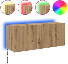 vidaXL Ντουλάπι Τηλεόρασης Τοίχου Artisan Oak Επεξεργασμένο ξύλο