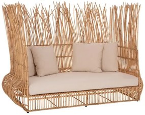 ΚΑΝΑΠΕΣ ΕΞ. ΧΩΡΟΥ ZEPHYR HM5988 ΚΑΛΑΜΙΑ RATTAN ΦΥΣΙΚΟ-ΜΠΕΖ ΜΑΞΙΛΑΡΙΑ 200x120x142Yεκ.