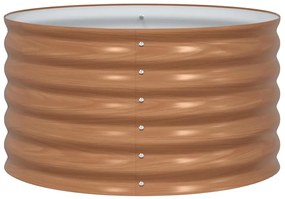 vidaXL Υπερυψωμένη Ζαρντινιέρα Καφέ 80 x 80 x 44 cm Ατσάλι