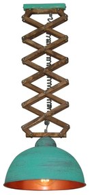 Φωτιστικό Οροφής Κρεμαστό Up-Down Worn 77-3094 38x100cm E27 60W Copper-Green Cement Homelighting Μέταλλο