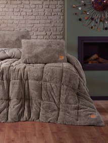 Single Quilt &amp; Pillow Set Pelus - Beige Beige