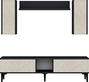 Stewehome Σετ έπιπλο τηλεόρασης με ράφι 150x30x41 cm