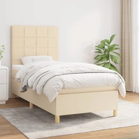 ΚΡΕΒΑΤΙ BOXSPRING ΜΕ ΣΤΡΩΜΑ ΚΡΕΜ 80 X 200 ΕΚ. ΥΦΑΣΜΑΤΙΝΟ 3142294