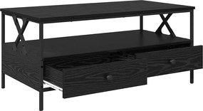 vidaXL Τραπεζάκι σαλονιού Μαύρη δρυς 100 x 51 x 45 cm