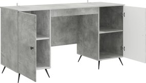 vidaXL Γραφείο Γκρι Σκυροδέματος 142,5 x 50 x 75 εκ.