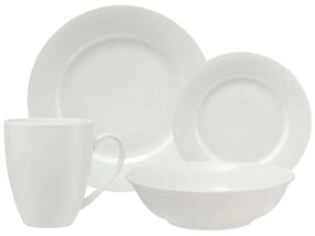 Σερβίτσιο Πιάτα Φαγητού Soho Rim White Basics (Σετ 16Τμχ) WBA0144 White Maxwell&Williams 16 τμχ Porcelain