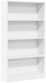 vidaXL Βιβλιοθήκη Λευκή 80x24x143 εκ. από Επεξεργασμένο Ξύλο
