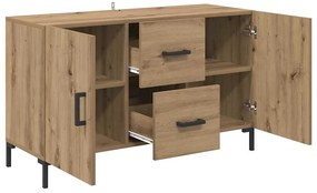 vidaXL Πλαϊνό γραφείο Artisan Oak 100 x 36 x 60 εκ. Επεξεργασμένο ξύλο