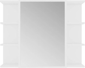 vidaXL Καθρέφτης Μπάνιου με Ντουλάπι Λευκό 80x20,5x64 εκ. Επεξ. Ξύλο