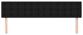 vidaXL Κεφαλάρια Μαύρα 200x5x78/88 εκ. Ύφασμα