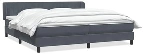 BOX SPRING ΚΡΕΒΑΤΙ ΜΕ ΣΤΡΩΜΑΤΑ ΣΚΟΥΡΟ ΓΚΡΙ 200X220 CM ΒΕΛΟΥΔΙΝΟ 3317752