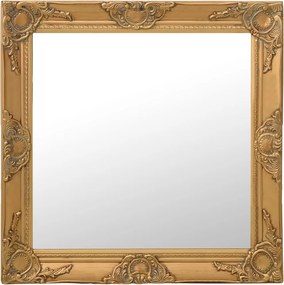 vidaXL Καθρέφτης Τοίχου με Μπαρόκ Στιλ Χρυσός 60 x 60 εκ.