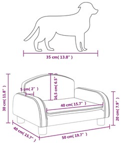 Κρεβάτι Σκύλου Καφέ 50 x 40 x 30 εκ. Υφασμάτινο - Καφέ
