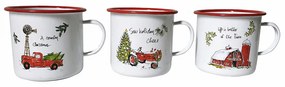 Artekko Artekko Xmas Mug Μεταλλικές Χρισουγεννιάτικες Κούπες (14x11x10)cm 3pcs 742-2488