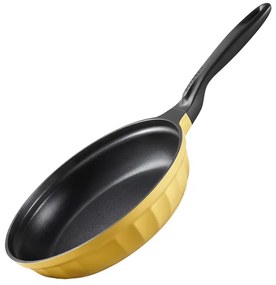 BUYDEEM CP151, 25 cm, Γυάλινο καπάκι, Χυτό αλουμίνιο, Χωρίς PFOA, Αντικολλητική επίστρωση, Κίτρινο