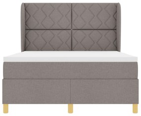vidaXL Κρεβάτι Box Spring με Στρώμα Ταπέτσα 140x190 εκ Υφάσματος
