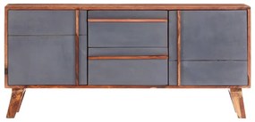 vidaXL Μπουφές Γκρι 120 x 30 x 55 εκ. από Μασίφ Ξύλο