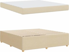 vidaXL Σκελετός Κρεβατιού με στρώμα Κρεμ 180 x 200 cm ύφασμα
