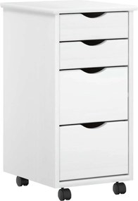 vidaXL Σετ Γραφείου και Κινητού Ντουλαπιού MOSS 2 pcs Λευκό