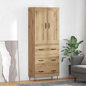 vidaXL Highboard Artisan Oak 69,5 x 34 x 180 εκ. Επεξεργασμένο Ξύλο